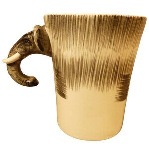 Pier 1 O Imports 3D Elephant Head Handle Coffee Tea Cup Mug 14 Oz Preowned